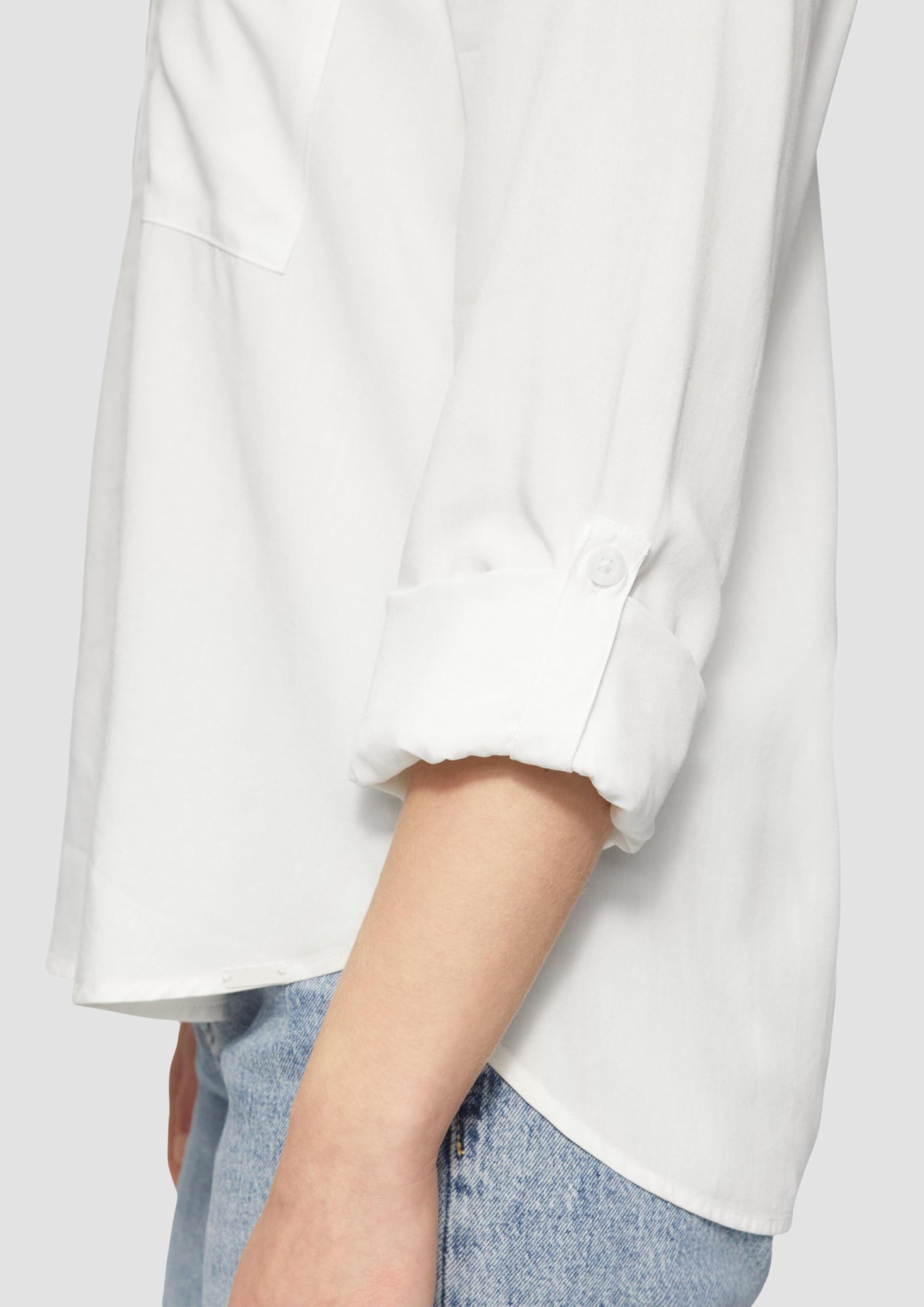 s.Oliver QS Viskosebluse Turn-up Taschen Gr. 40
