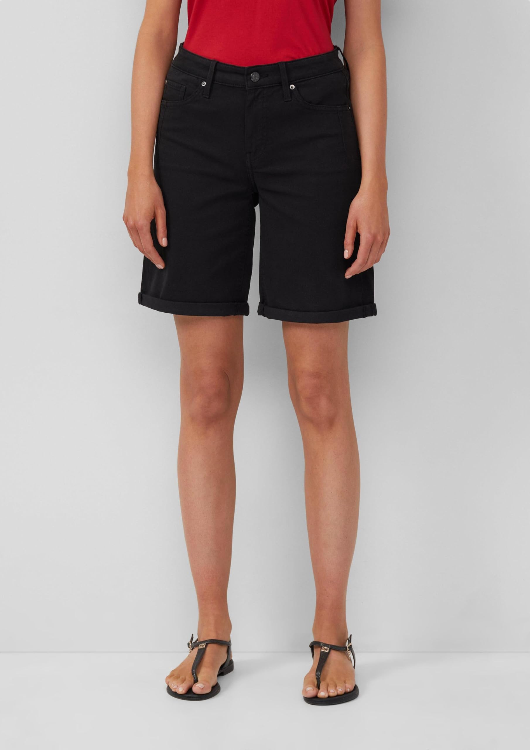 s.Oliver Karolin Mid Rise Jeans-Bermuda Schwarz Gr. 34