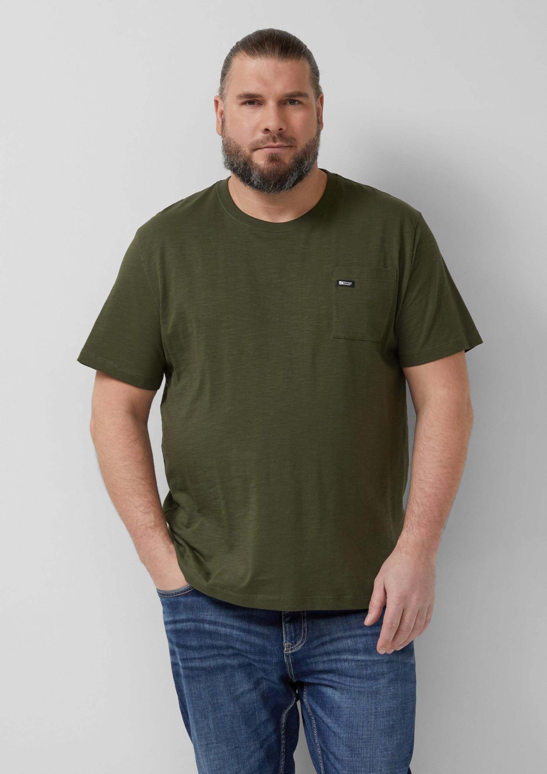 s.Oliver T-Shirt Flammgarn Brusttasche 5XL kurzarm