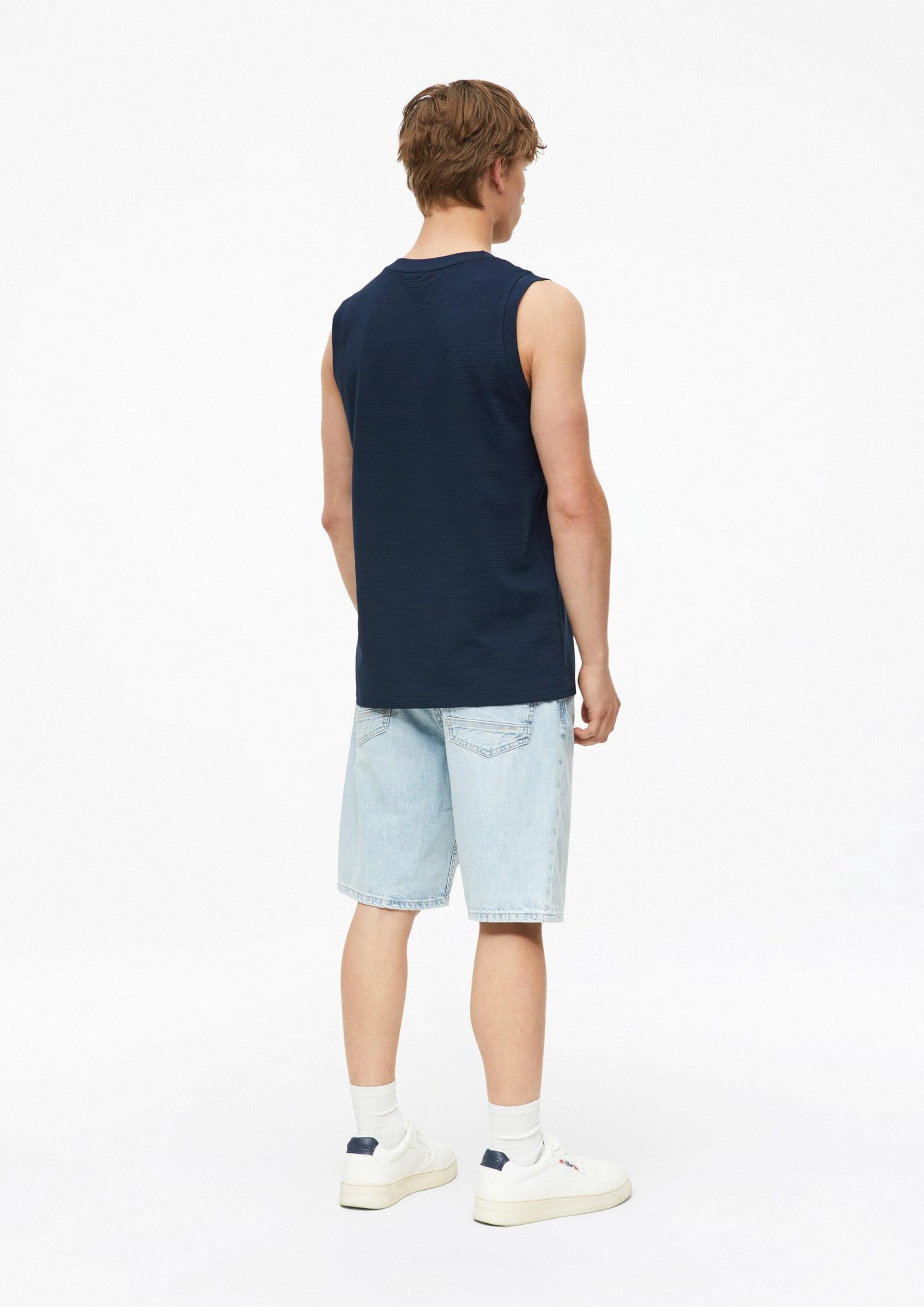 s.Oliver Junior Tanktop navy Jacquard ärmellos