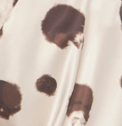 Denny Rose Ink Bluse Vanilla Espresso Satin