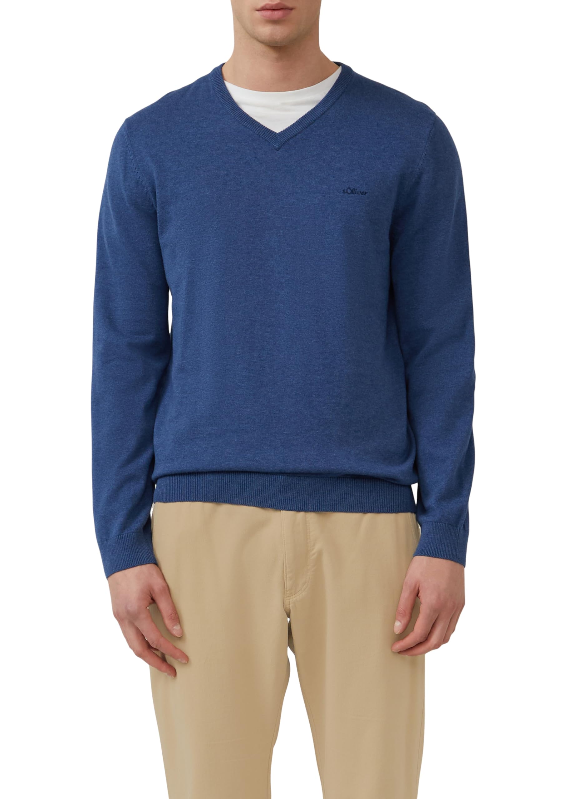 s.Oliver RED LABEL Herren Pullover V-Ausschnitt Regular Langarm