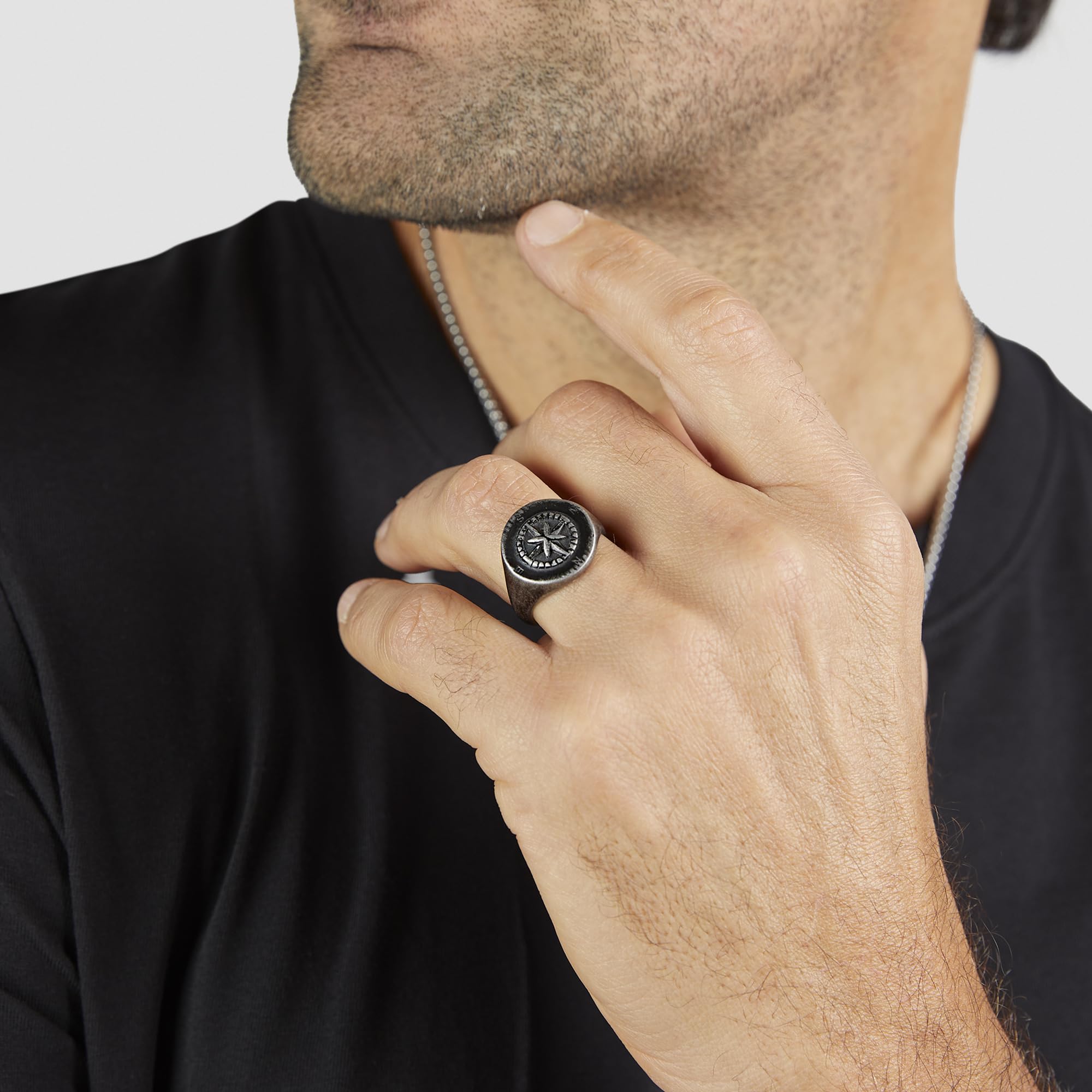 s.Oliver Herren Schmuck Set Kompass Kette Armband Ring