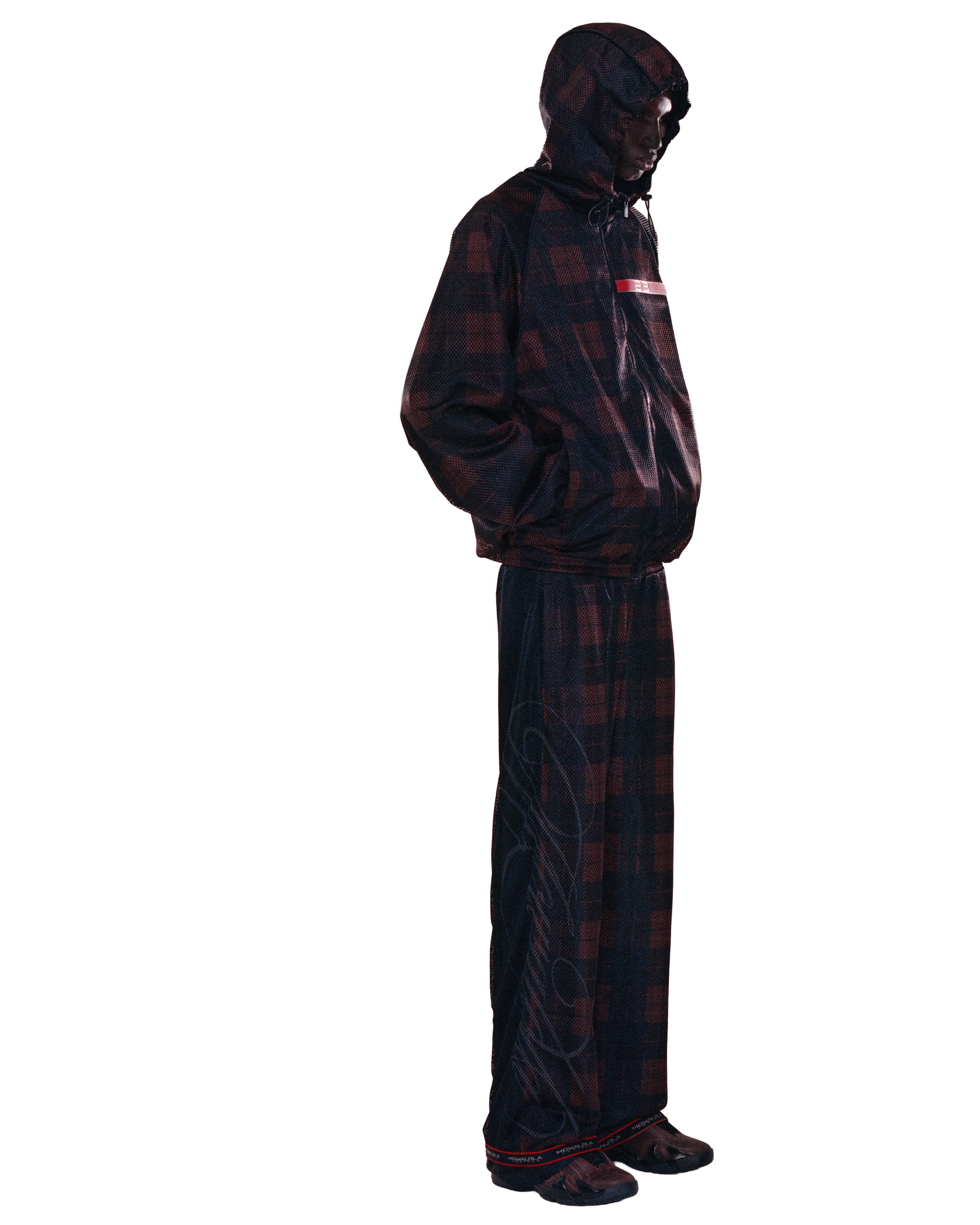 Mowalola Jordan Track Pants Hose Schwarz Mesh