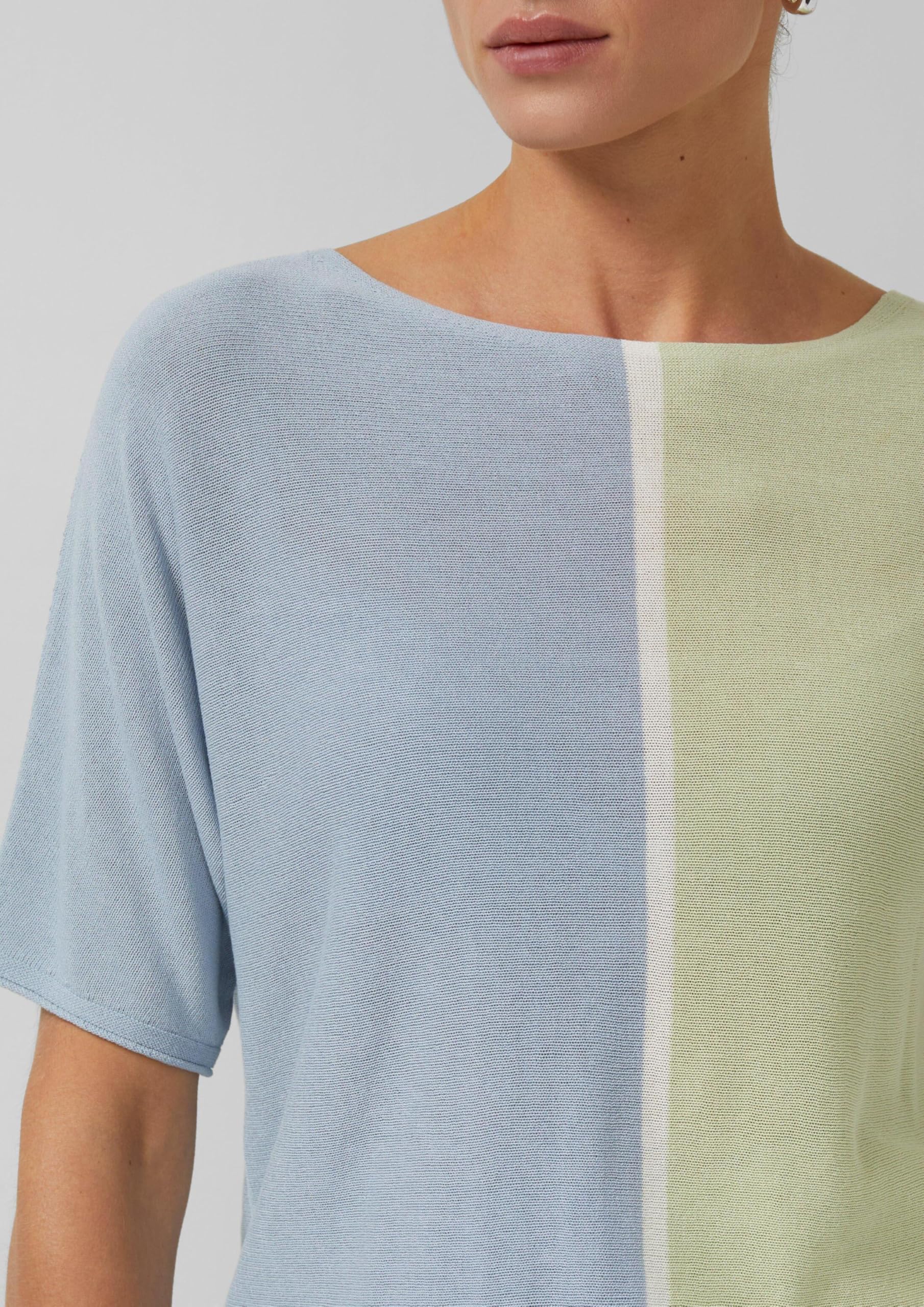 s.Oliver Red Label Feinstrickpullover Colour-Blocking Kurzarm