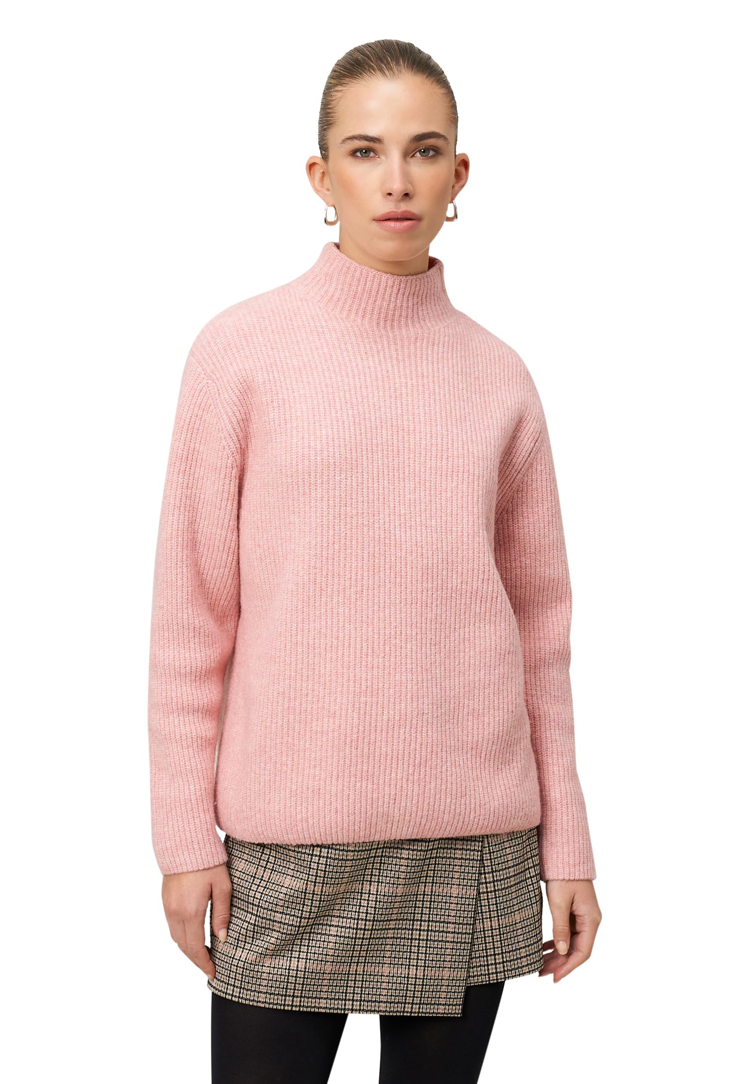 zero Strickpullover mit Stehkragen Rose Gr.40 Melange