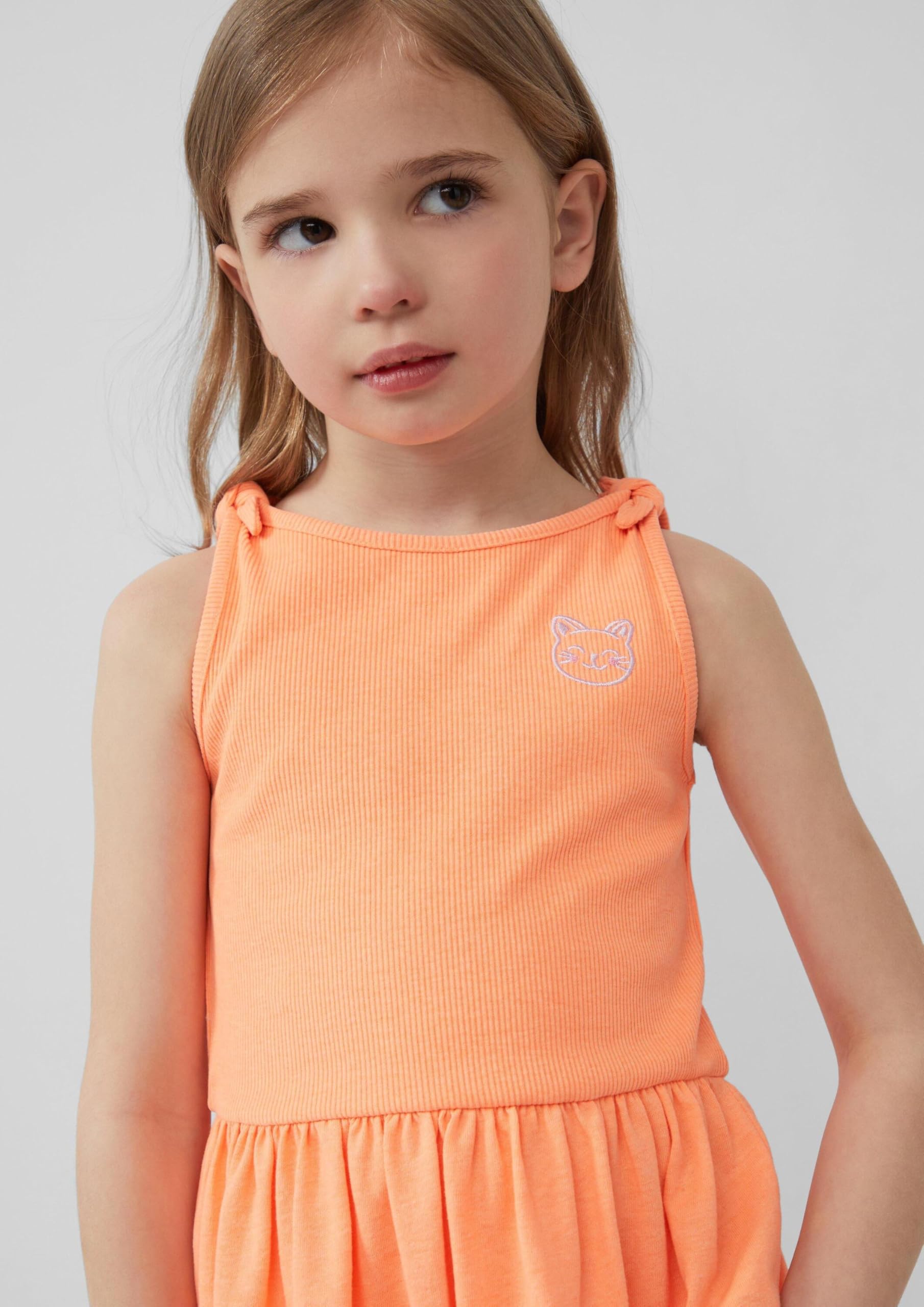 s.Oliver RED LABEL Kleid Knoten Stickerei Gr.110 orange