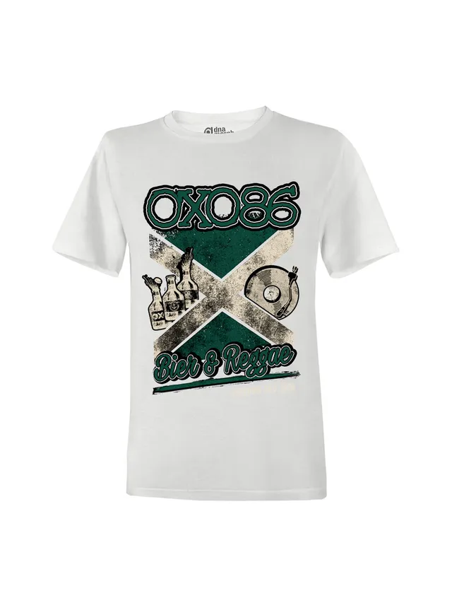 Oxo 86 Bier & Reggae T-Shirt Unisex Schwarz Bio-Baumwolle
