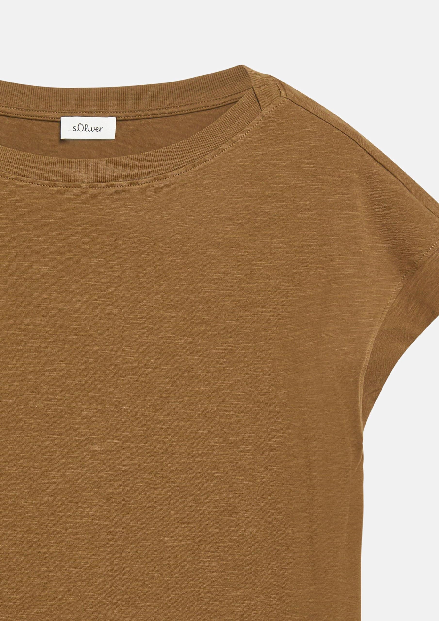 s.Oliver Red Label Top schwarz Flammgarn ärmellos