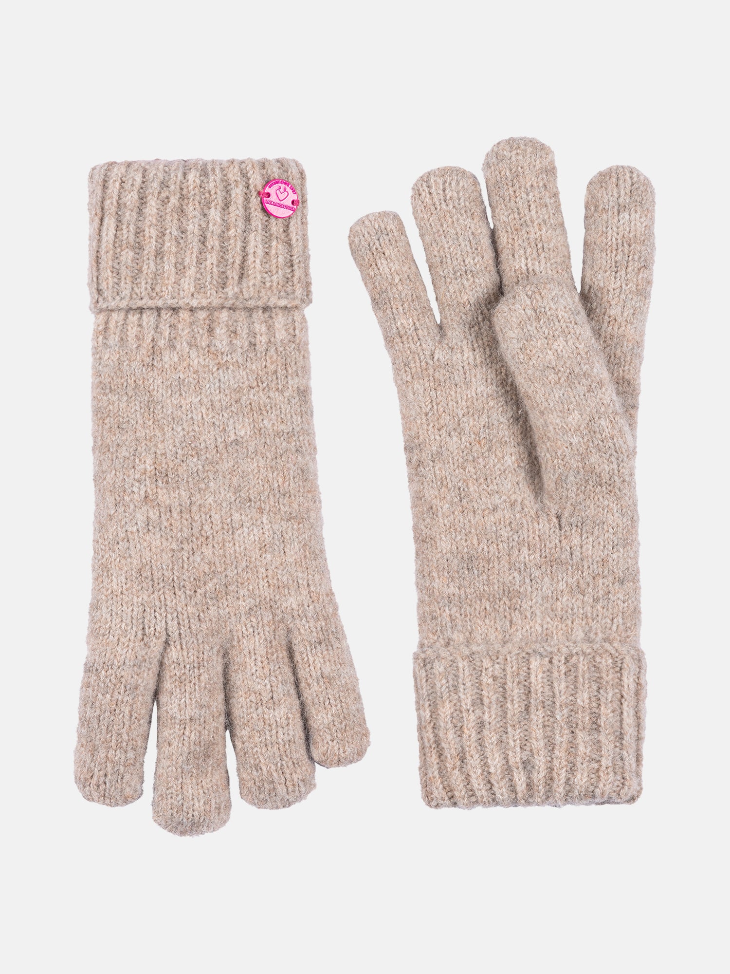 Lieblingsstück Soft Spirit Strickhandschuhe beige Herzdetail