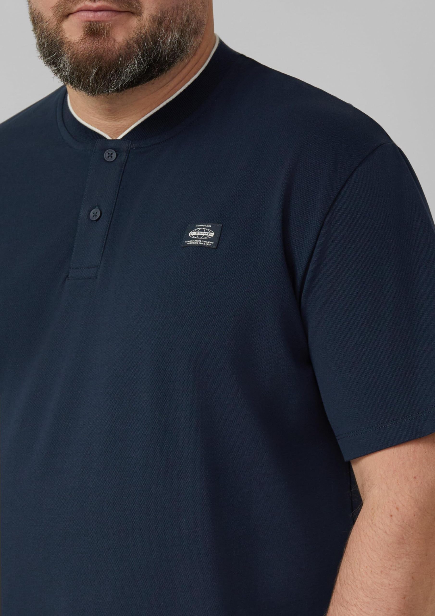 s.Oliver Polo-Shirt Pikée elastisch Navy XXL