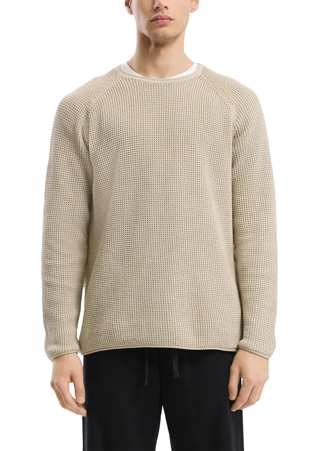 s.Oliver QS Grobstrickpullover mit Wascheffekt Pullover olivgrün