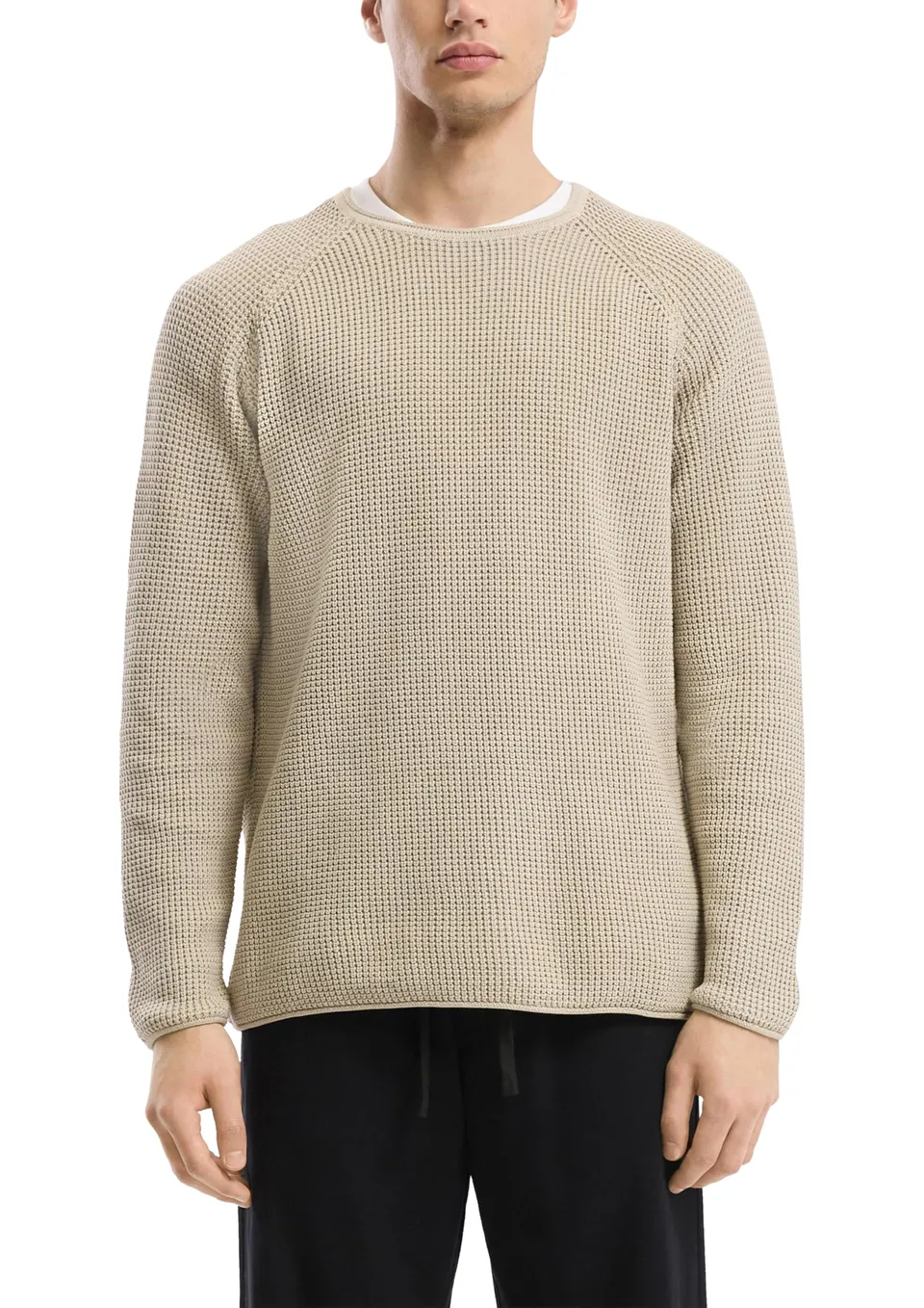s.Oliver QS Grobstrickpullover mit Wascheffekt Pullover olivgrün
