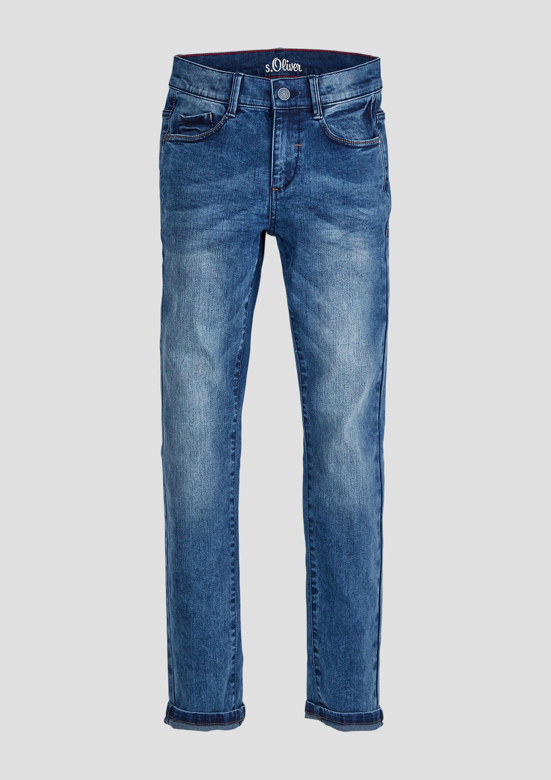 s.Oliver Junior Pete Regular Fit Jeans blau Used-Look
