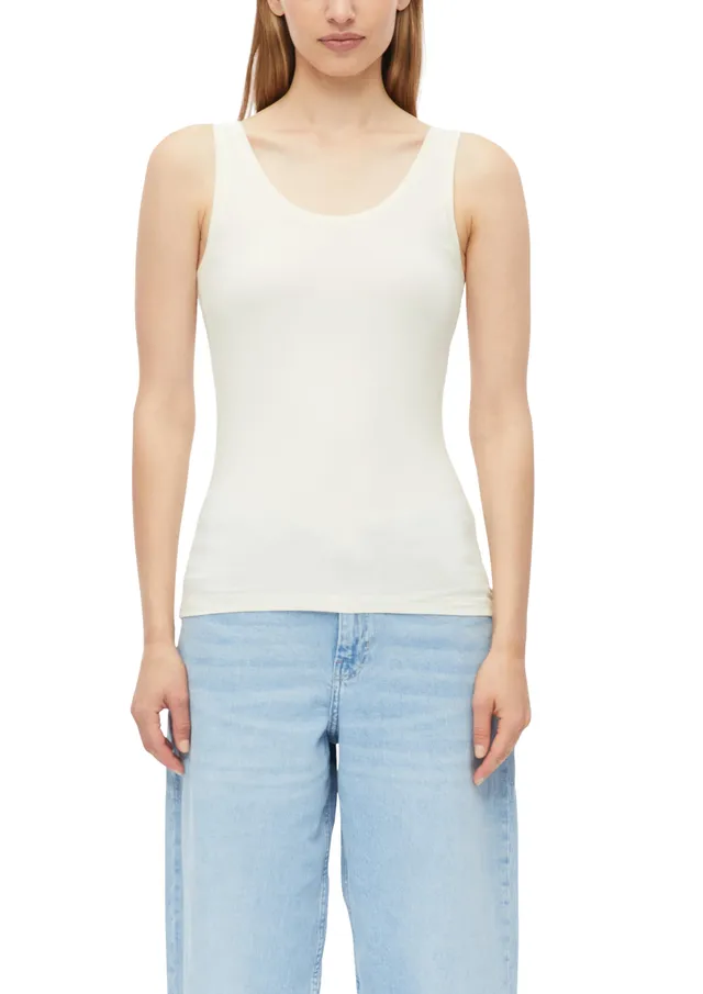 s.Oliver Top Slim Weiß ärmellos Tanktop