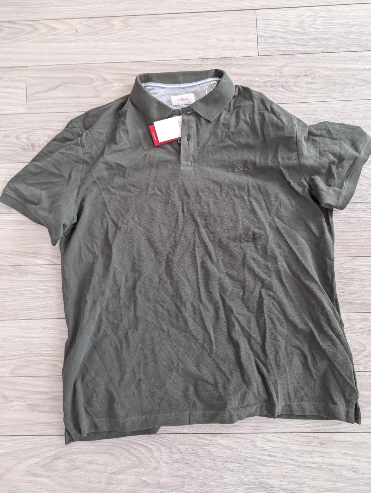 s.Oliver 2024581 Polohemd Olive 3XL aus Piqué-Baumwolle