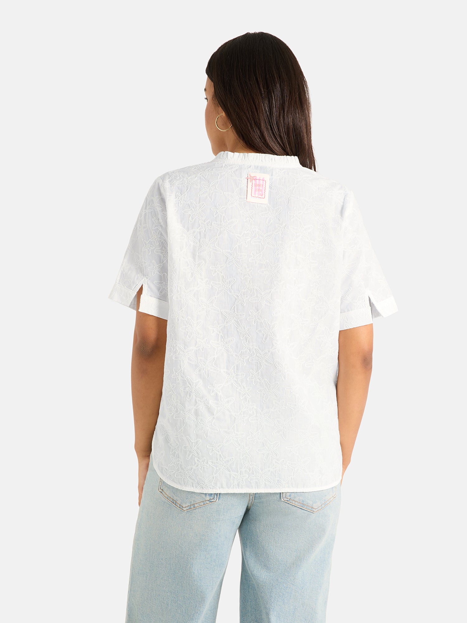 Lieblingsstück RamiraL Kurzarmbluse offwhite Baumwolle