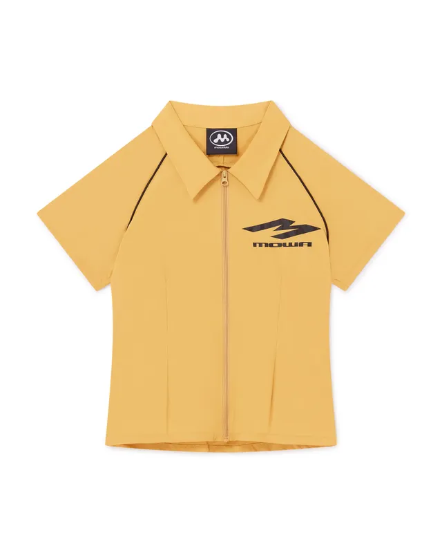 Mowalola Team Shirt Cropped Polo mit Zip