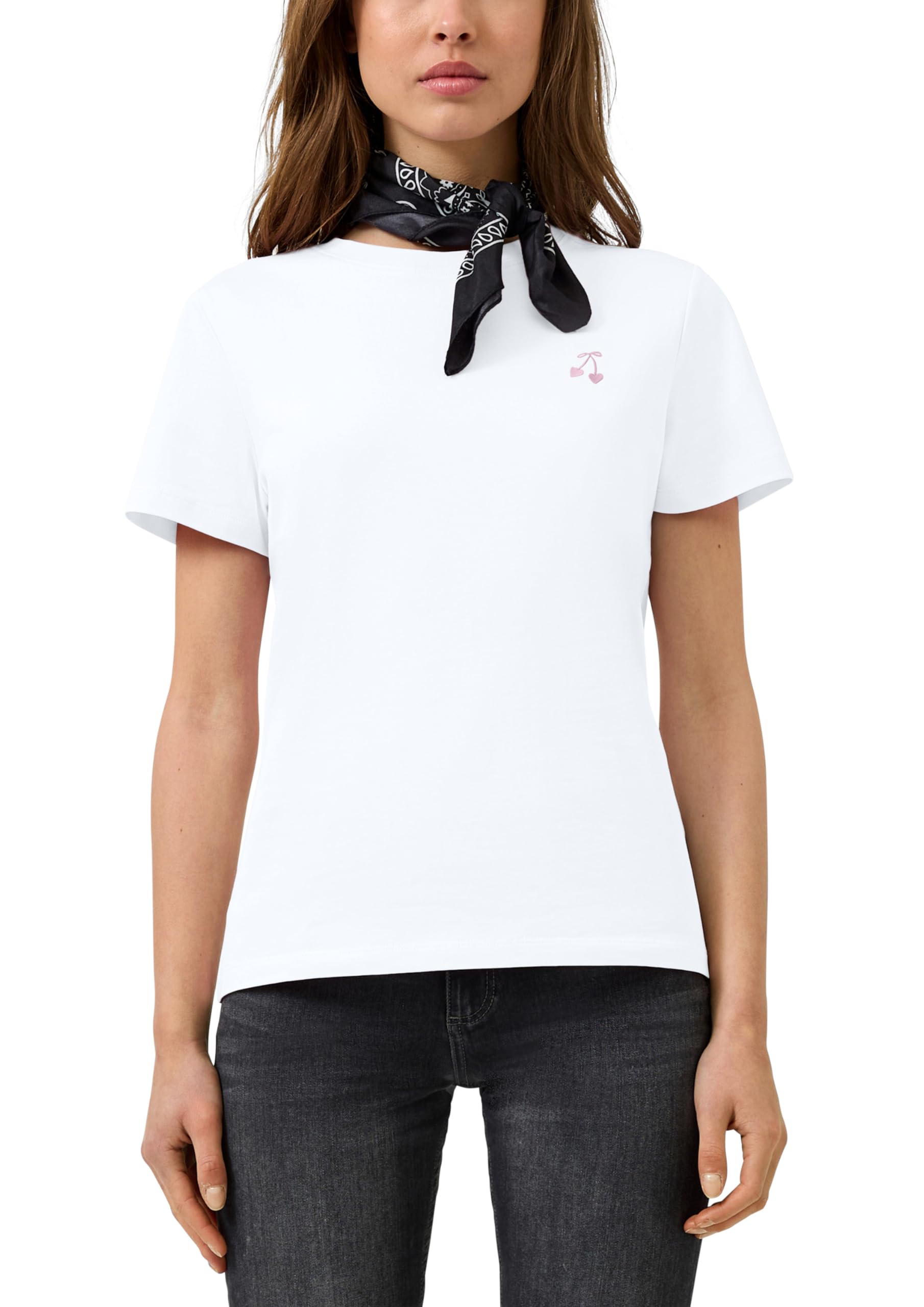 s.Oliver Junior QS Shirt Stickerei Rosa Baumwolle