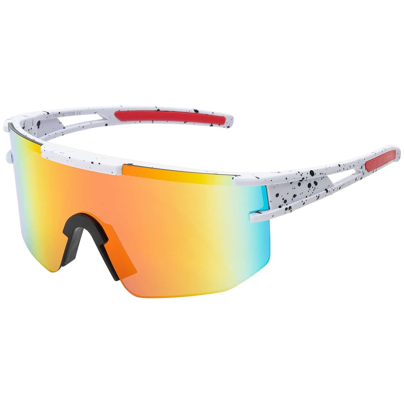 BEZLIT Sport Sonnenbrille Shield Rot-Gelb-Blau UV400