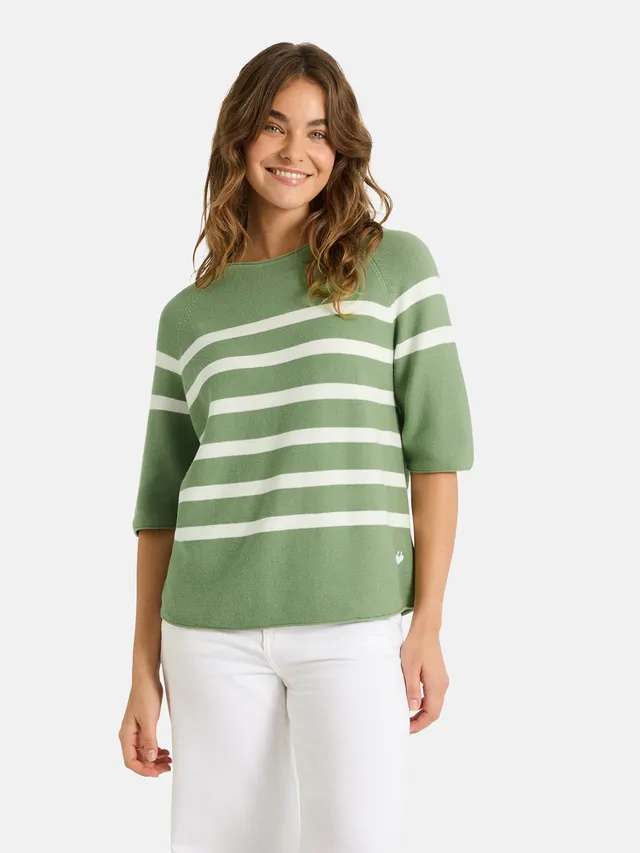 Lieblingsstück KlerariEP Kurzarm-Pullover jeans Baumwolle