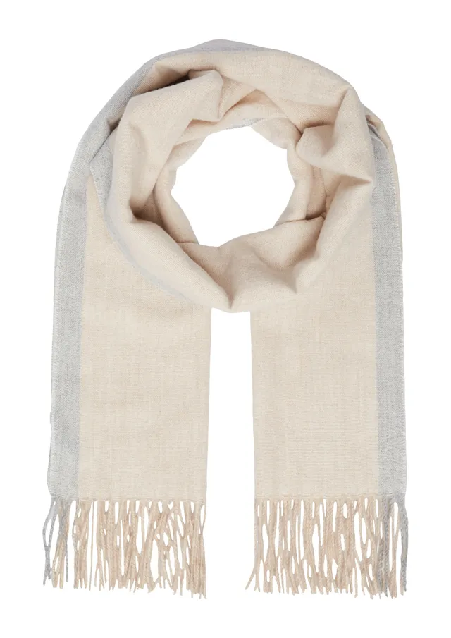 s.Oliver Junior Schal Fransen Colour-Blocking beige
