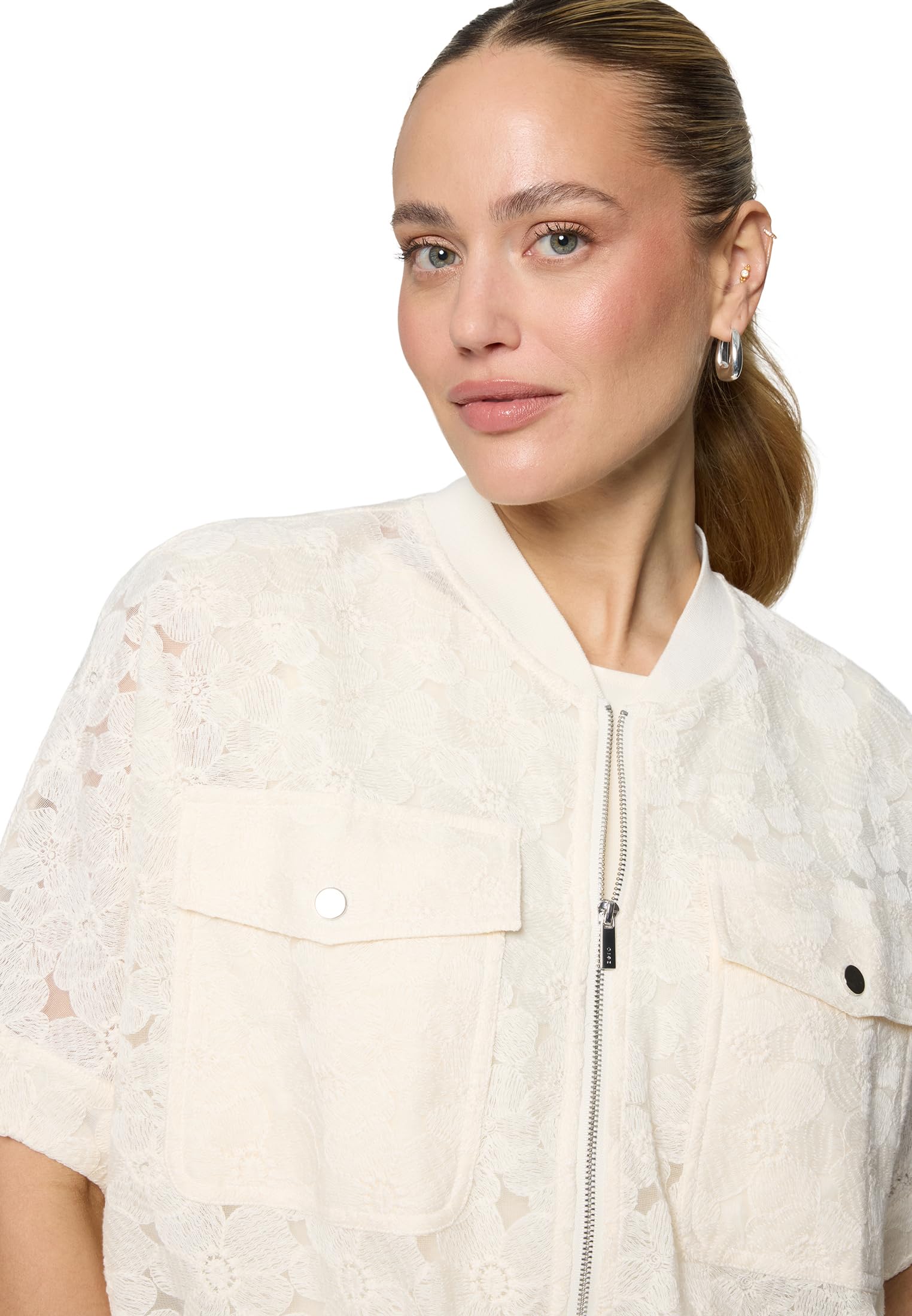 zero Spitzenjacke Kurzarm Gr. 40 Eggnog elegant