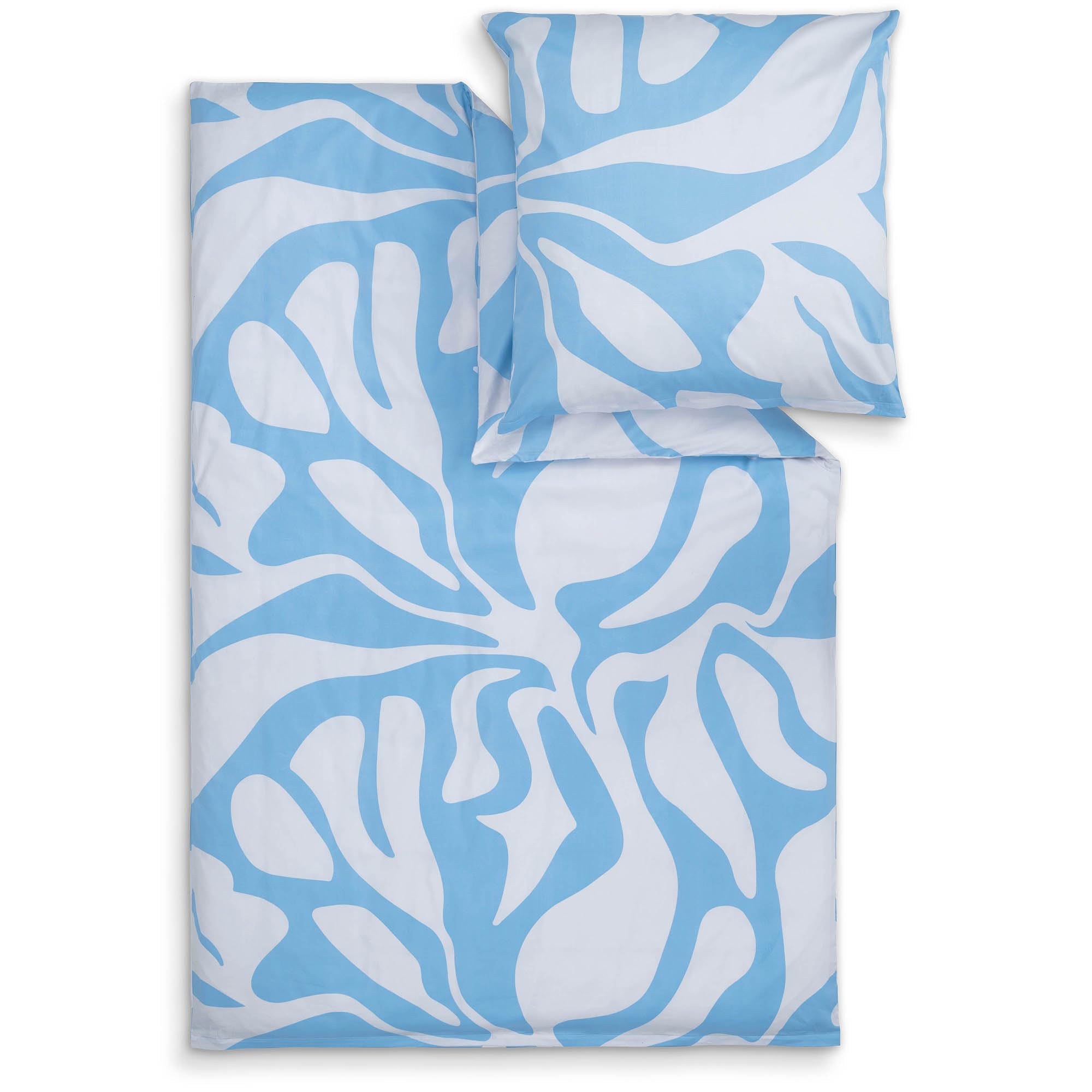 s.Oliver Mako-Satin Bettwäsche 135x200 hellblau Muster