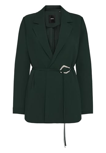 zero Longblazer strukturiert Bindedetail Blazer 40 Green Forest