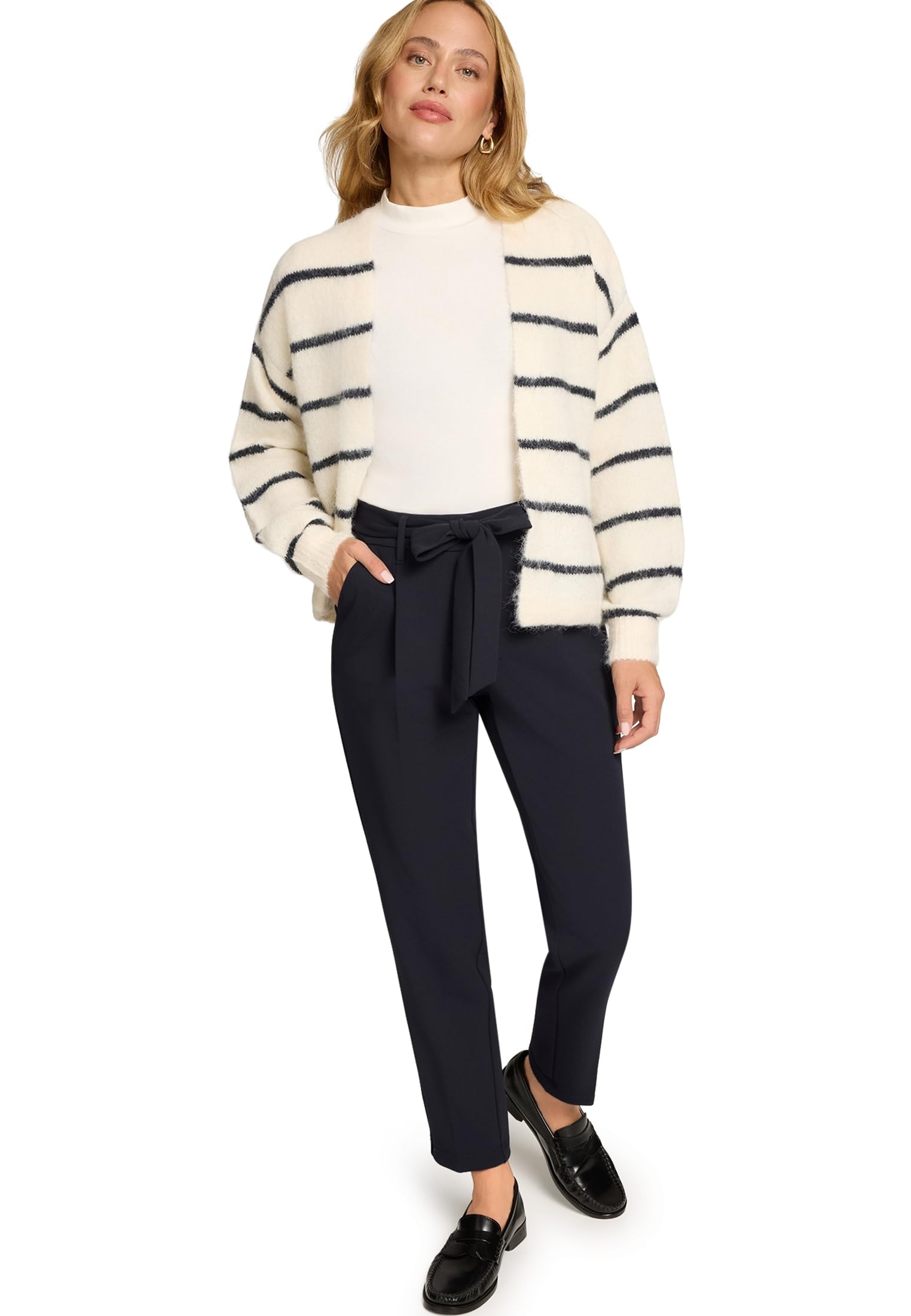 zero Jerseyhose mit Bindegürtel Damen Hydrangea Gr. 40 28 Inch