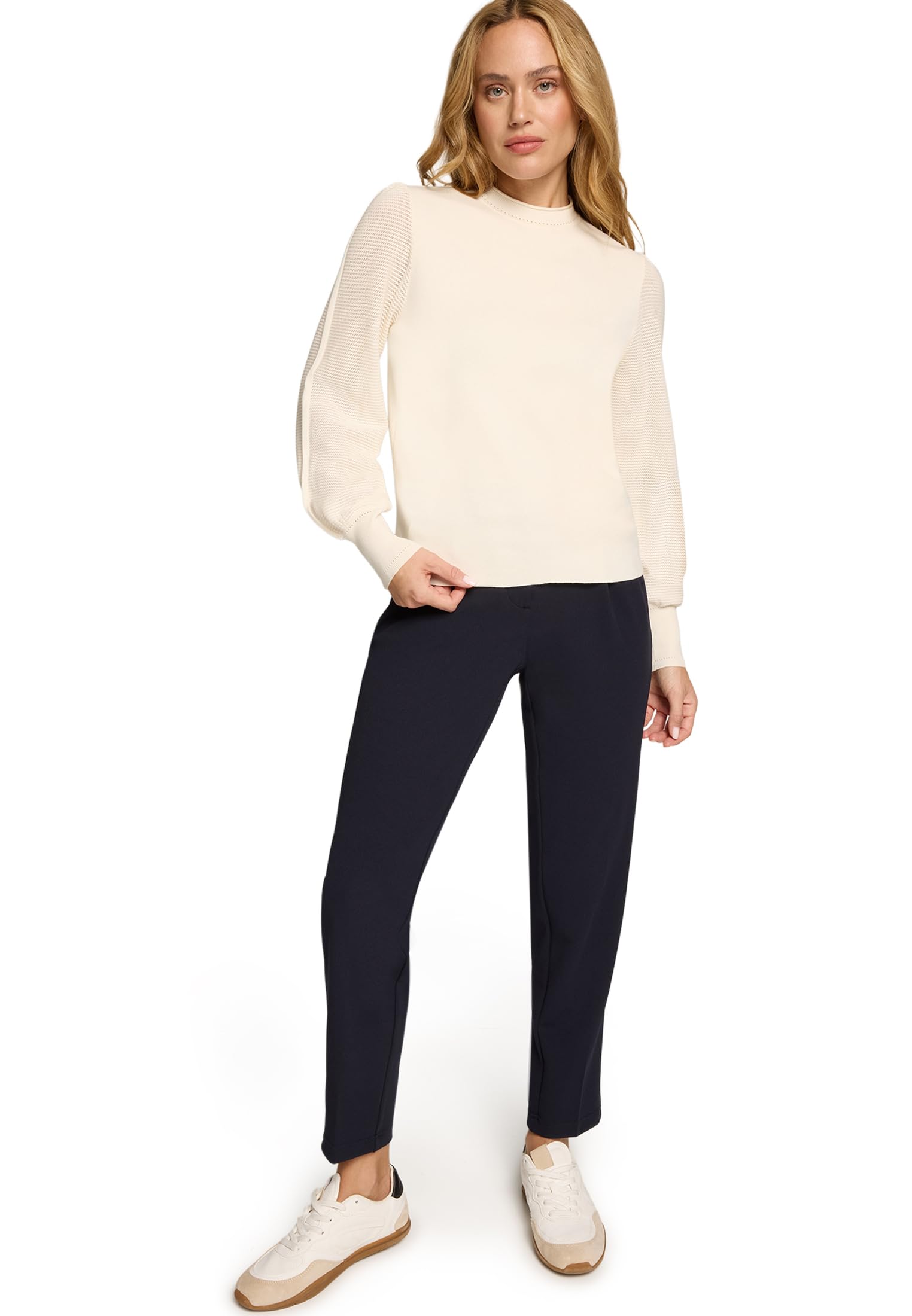 zero Pullover hoher Kragen Damen Eggnog Gr.40
