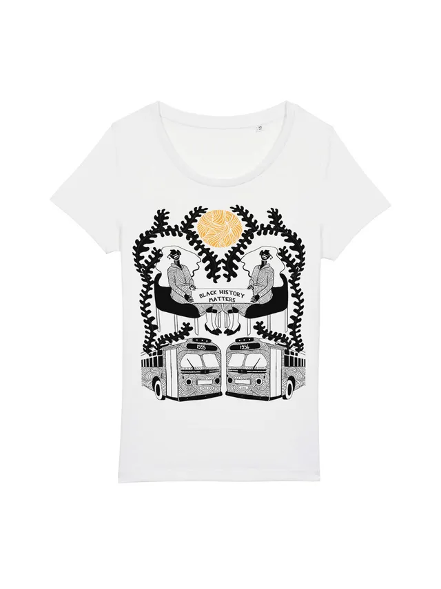 dna merch Montgomery Busboykott T-Shirt Damen Weiß Bio