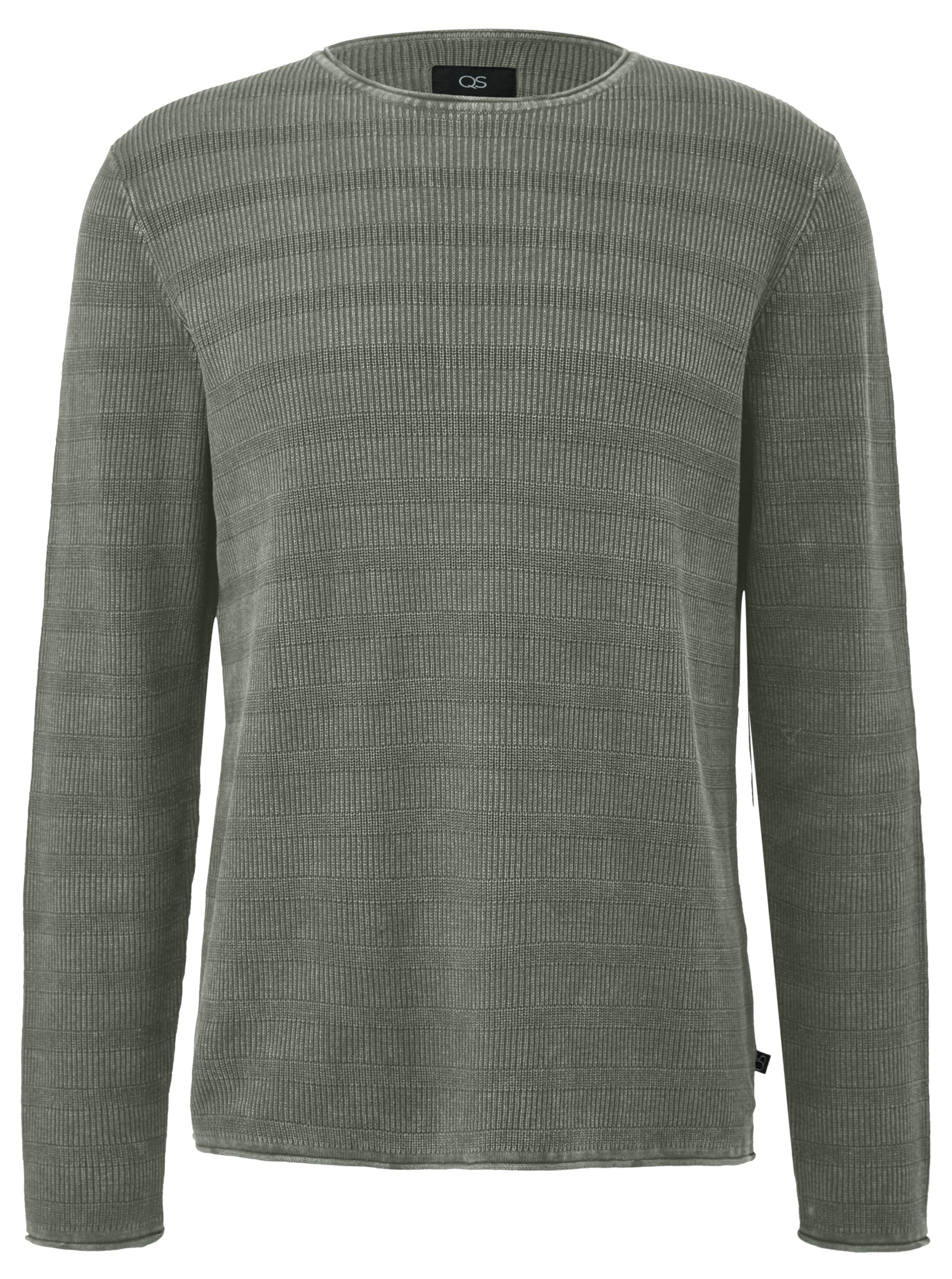 s.Oliver QS Strickpullover Rippstruktur Pullover olivgrün