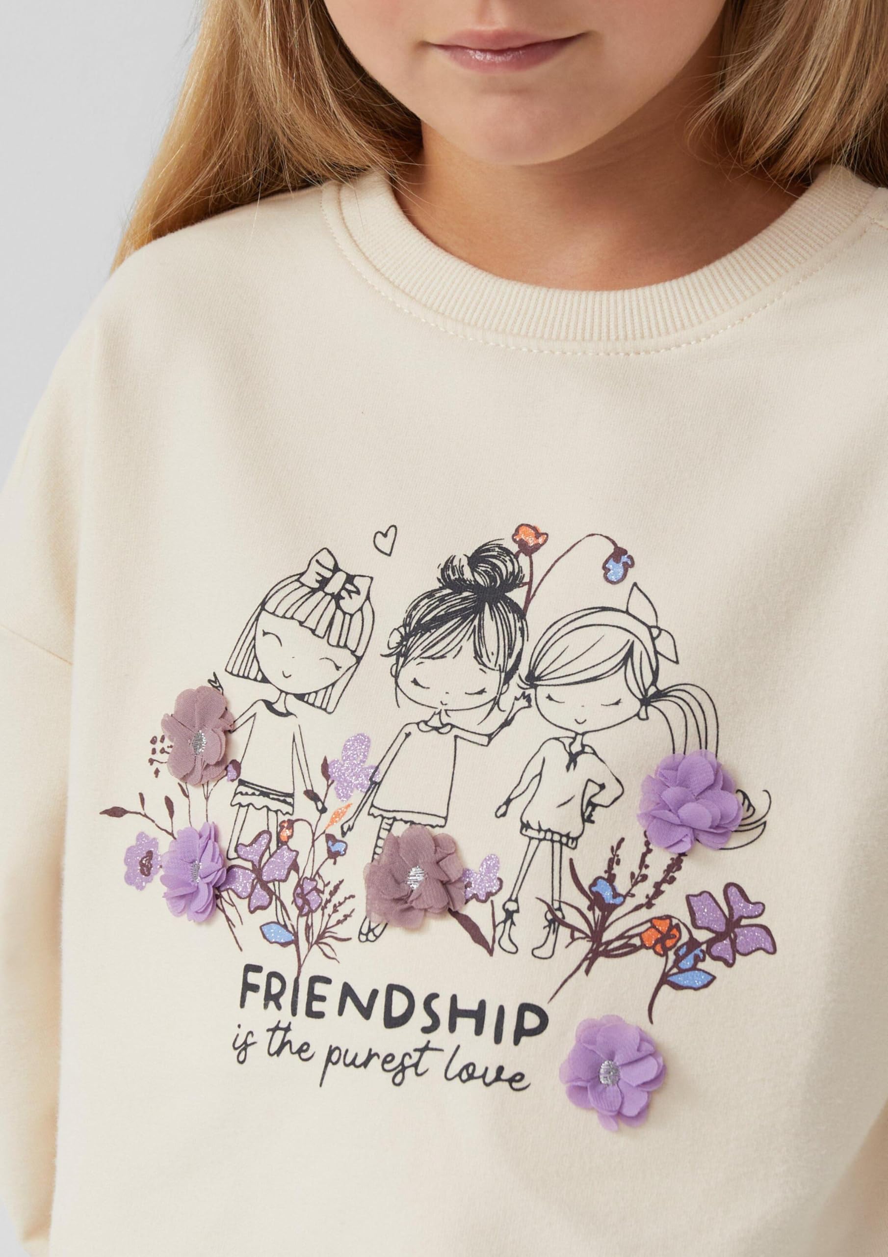 s.Oliver RED LABEL Sweatshirt 128-134 beige Oversized