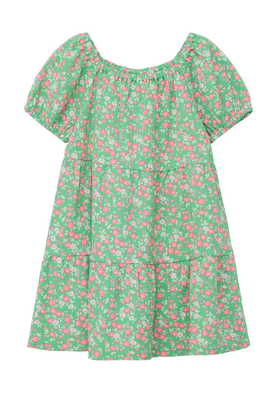 s.Oliver Junior Crêpe-Kleid Puffärmel Gr.92