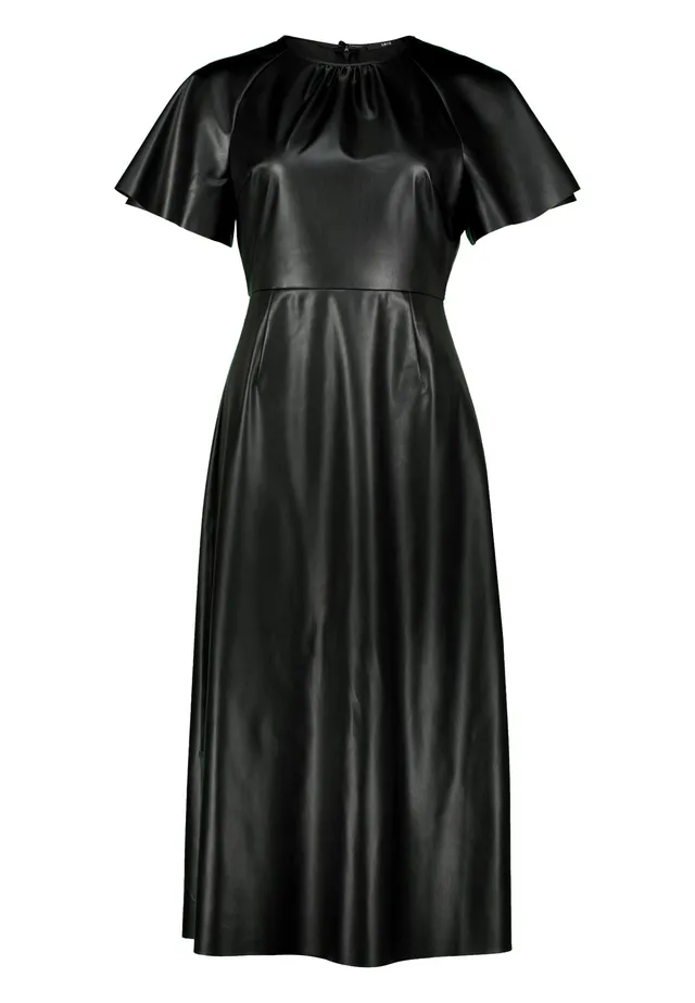 zero Midikleid Lederoptik Gr. 40 Black Beauty Abend