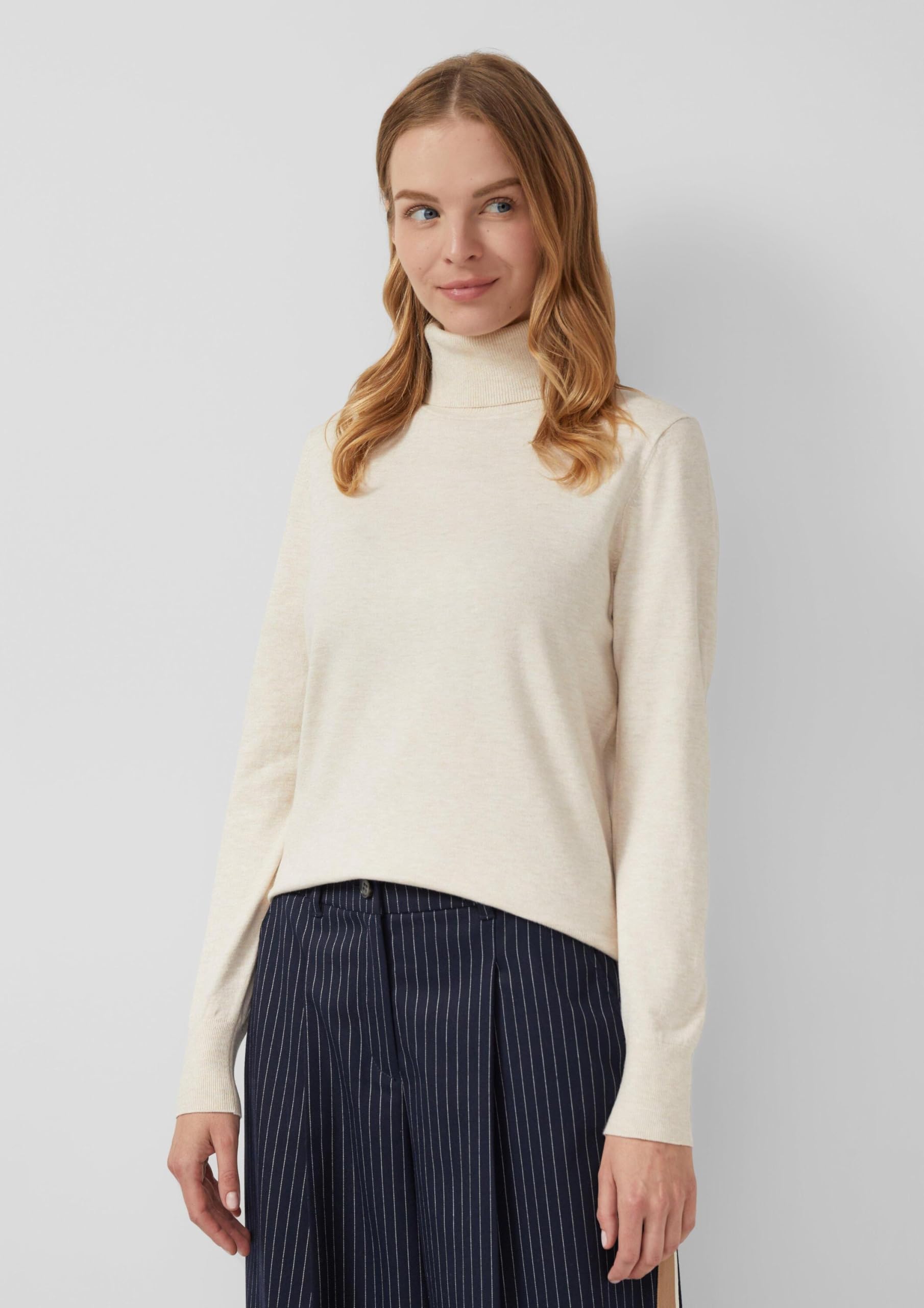 s.Oliver Rollkragenpullover Viskosemix Gr.42 beige