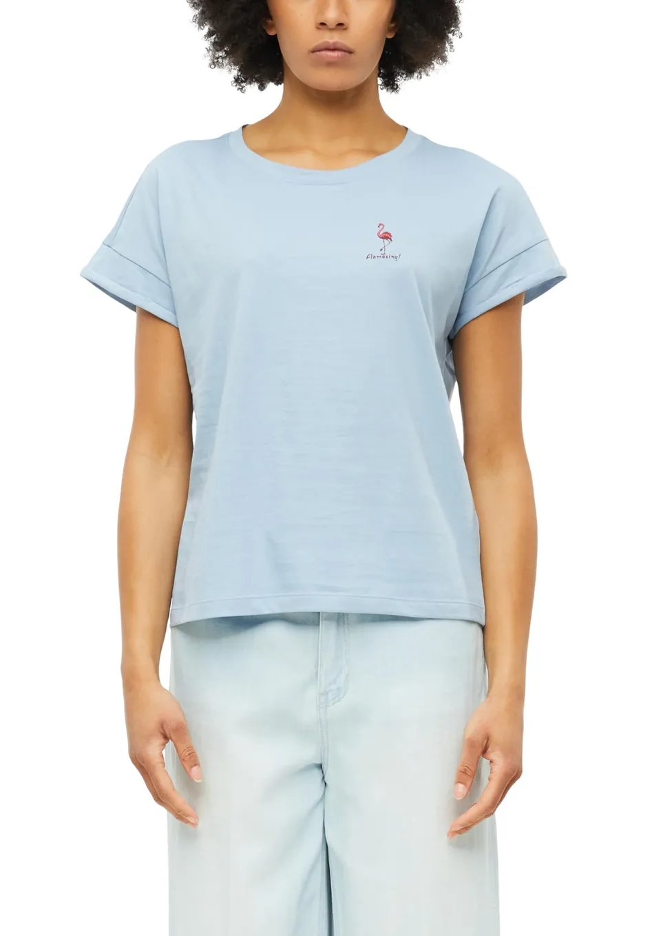 s.Oliver 2179403 Damen T-Shirt Frontprint weiß
