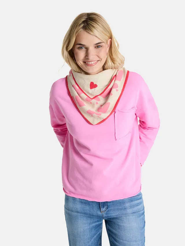 Lieblingsstück VandaL Tuch beige Herzmuster Wollmix