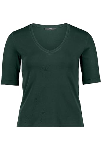 zero Basic Shirt V-Ausschnitt Baumwolle Kurzarm