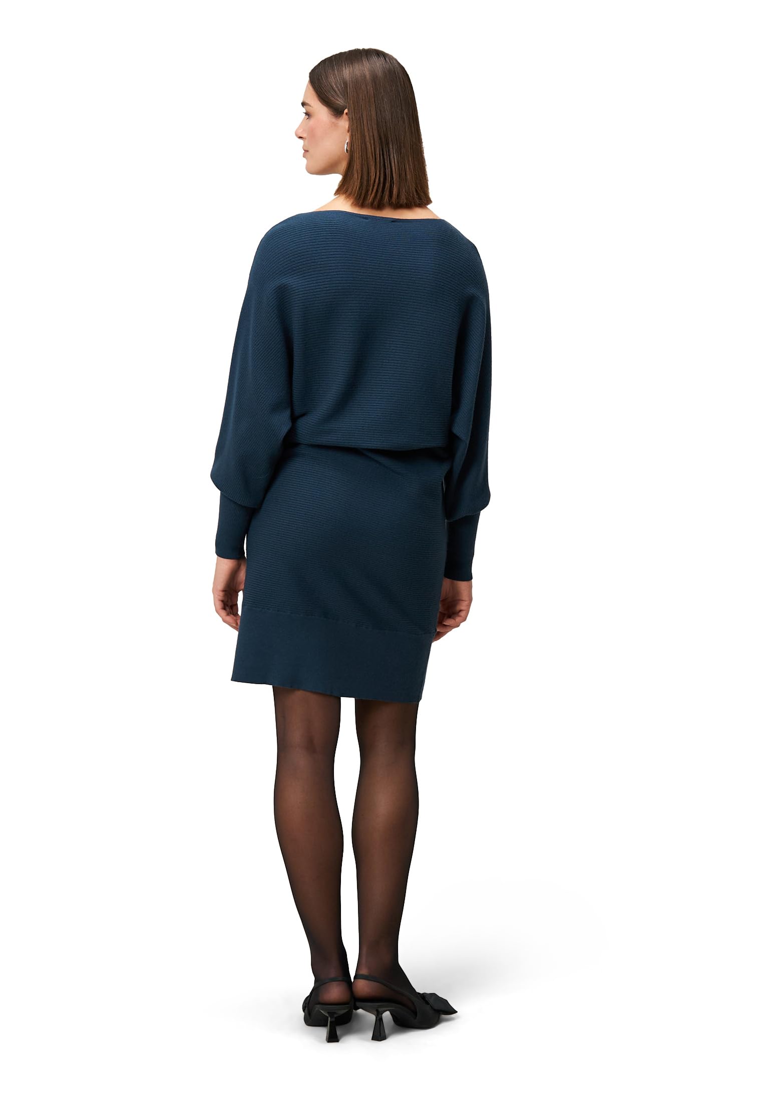 zero Strickkleid U-Boot-Ausschnitt strukturiert Freizeitkleid