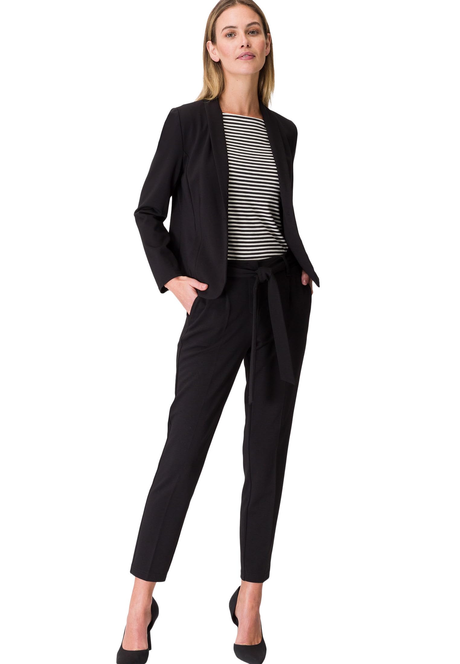 zero Jerseyblazer mit Knopfverschluss Blazer Black Beauty 38