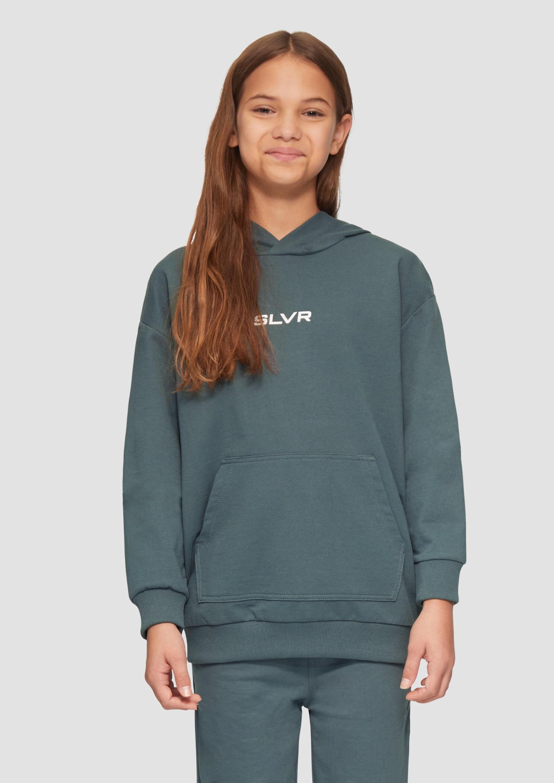 s.Oliver Junior 2160637 Hoodie 152 grau Schriftzug