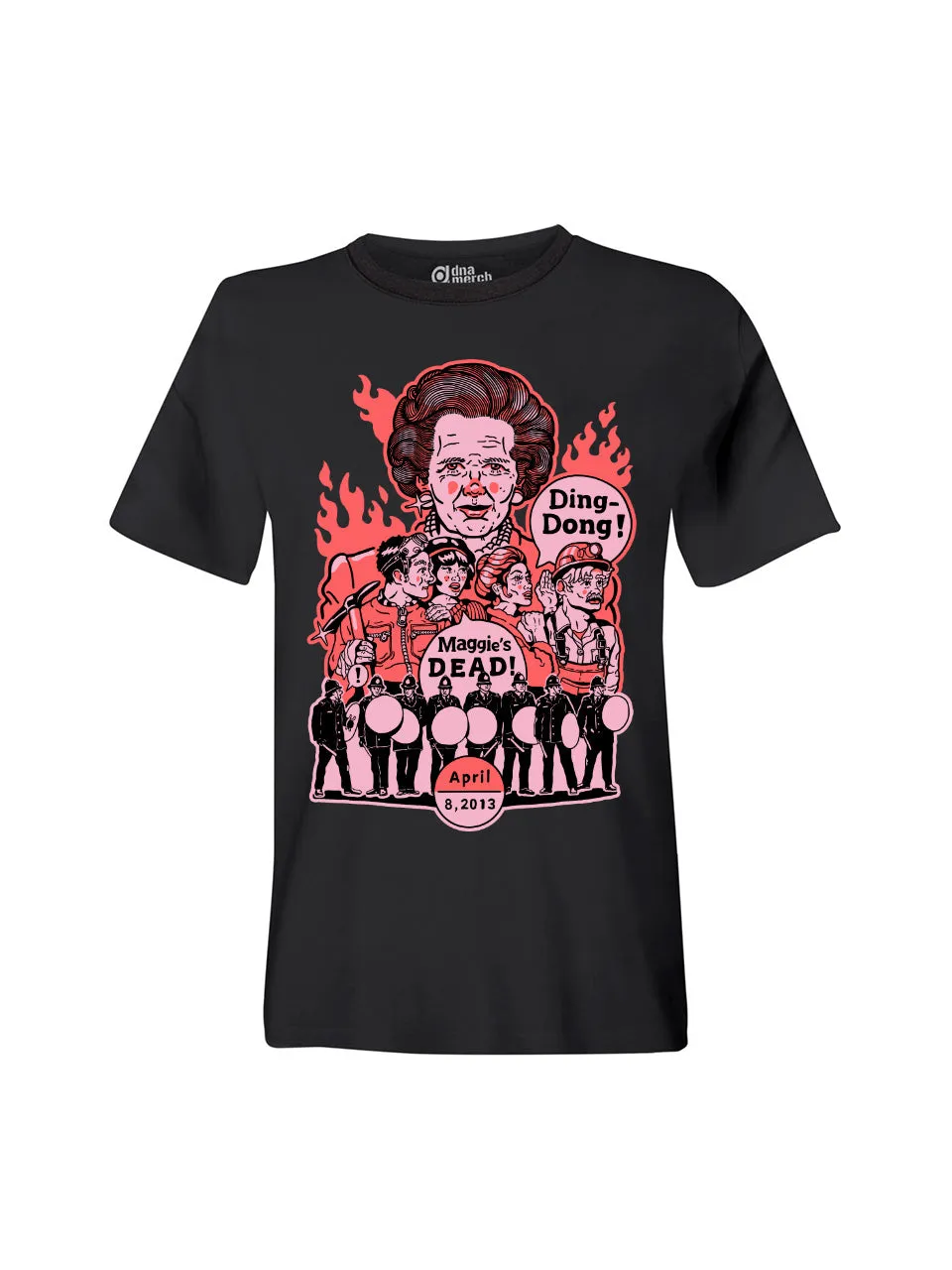 dna merch Ding Dong Maggie Thatcher T-Shirt schwarz