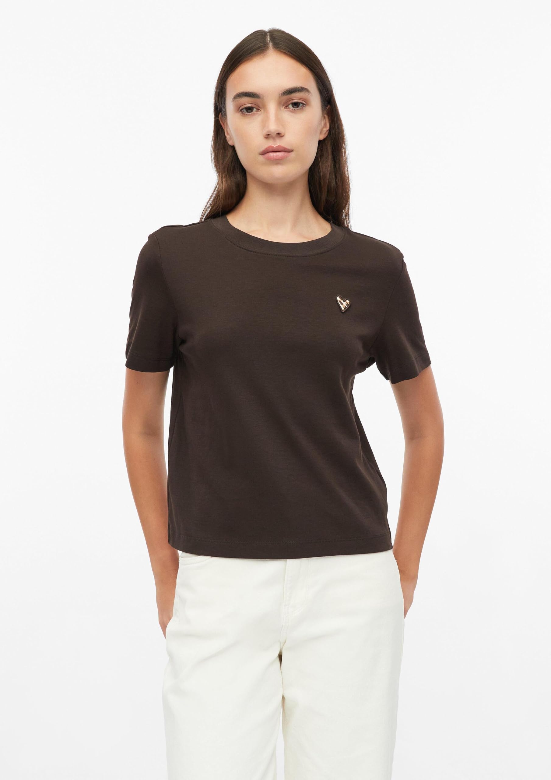 s.Oliver T-Shirt Leo-Herz Weiß mit Print