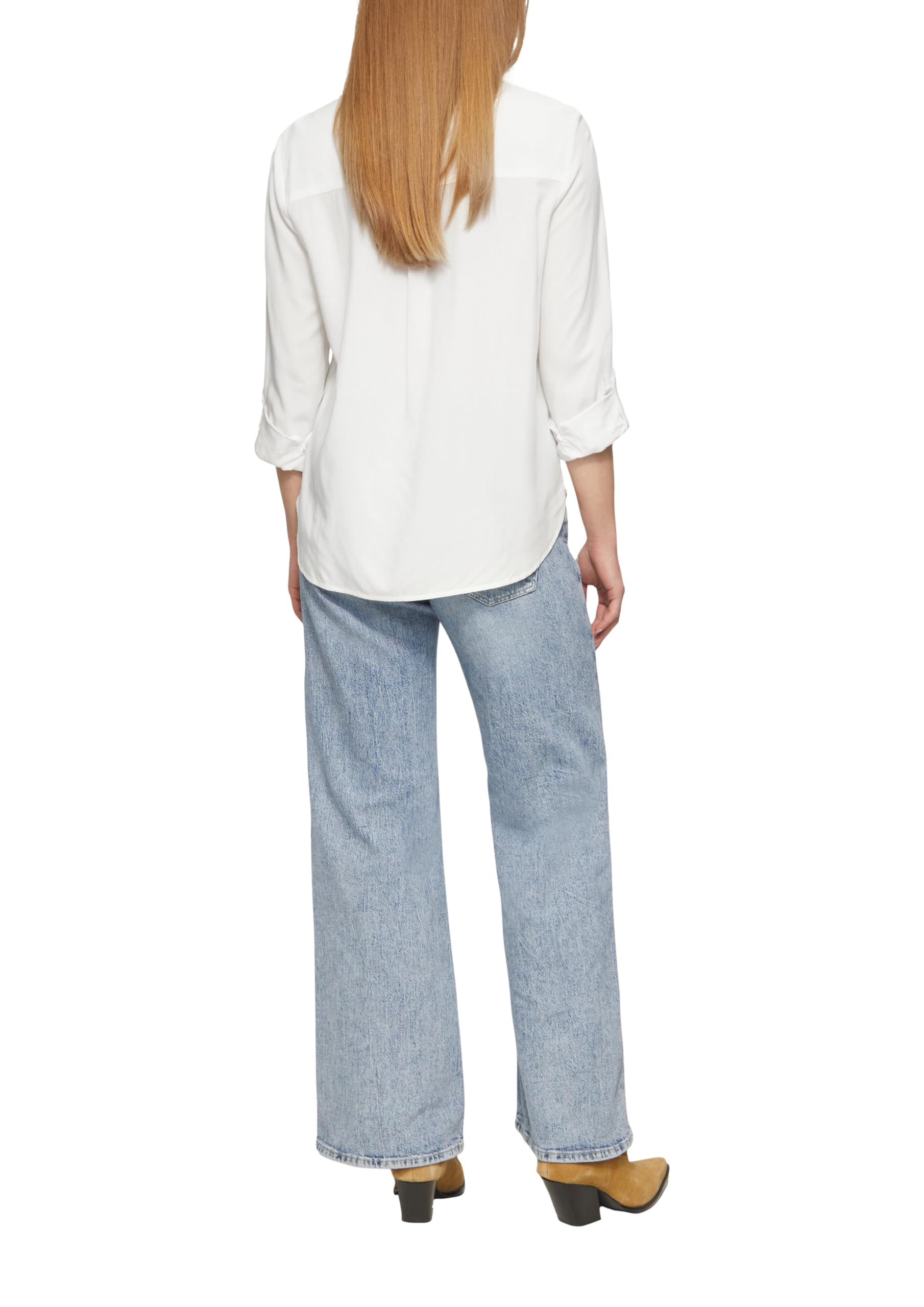 s.Oliver QS Viskosebluse Turn-up Taschen Gr. 40