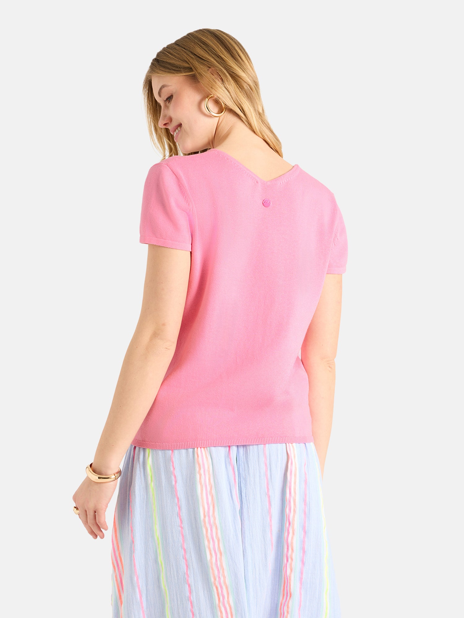 Lieblingsstück CharleneL Kurzarm-Pullover rose pink