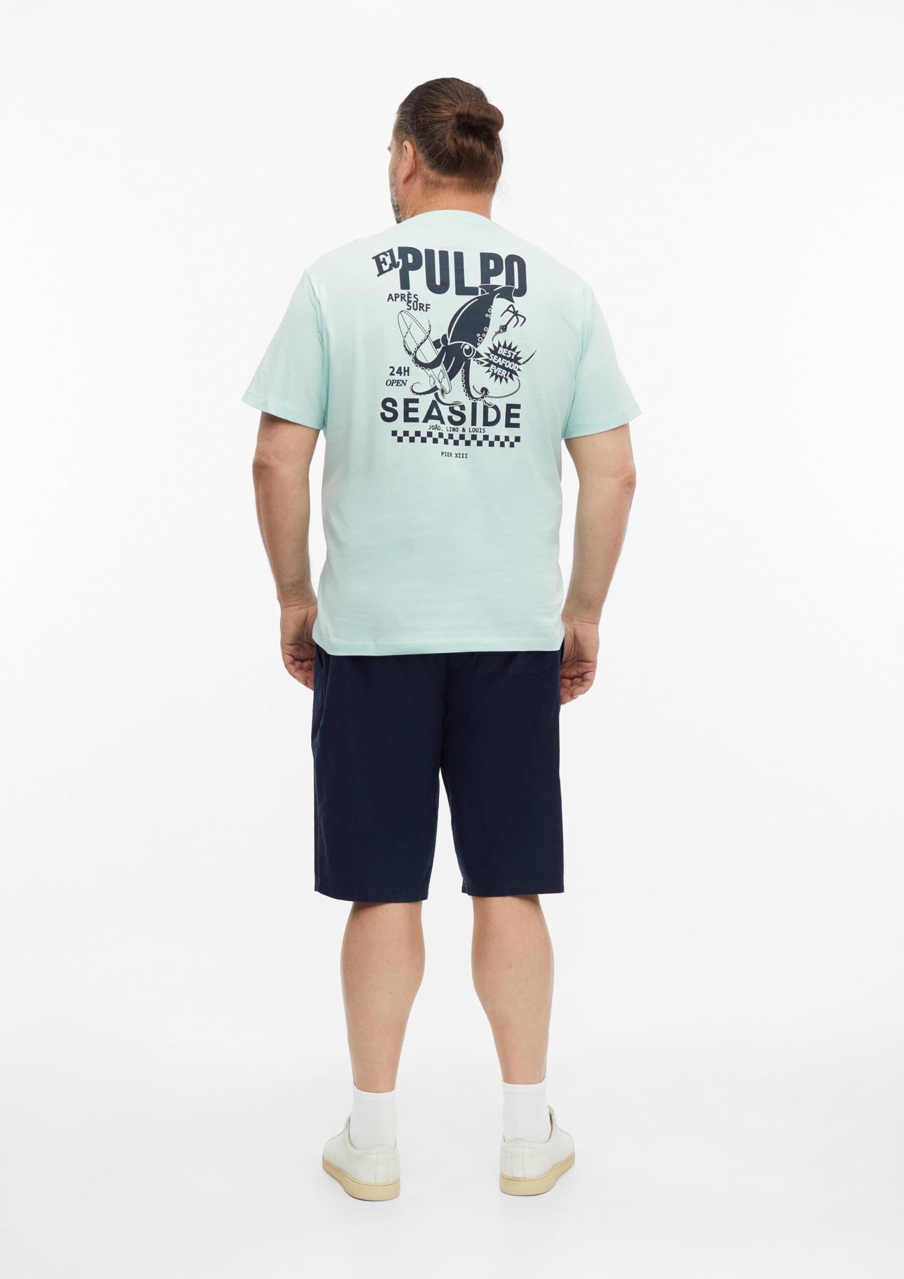 s.Oliver 2181153 T-Shirt Print Blue Green