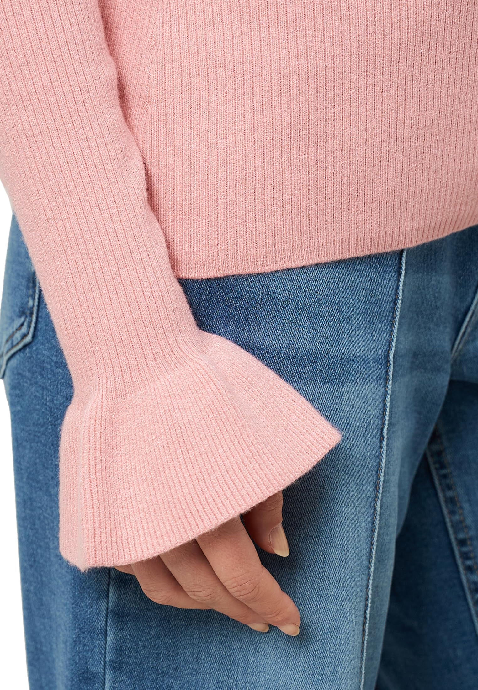 zero Pullover Volants am Ärmel Bridal Rose Gr.40