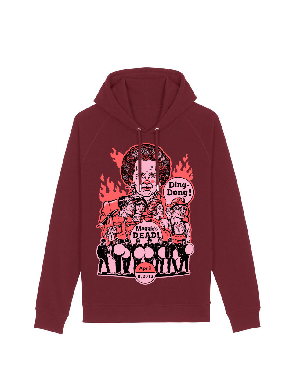dna merch Ding Dong Thatcher Kapuzenpullover schwarz Bio-Mix